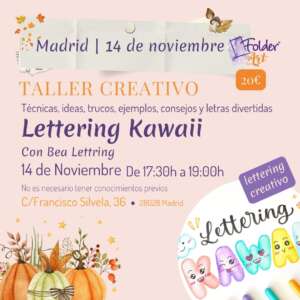 Madrid. Lettering Kawaii