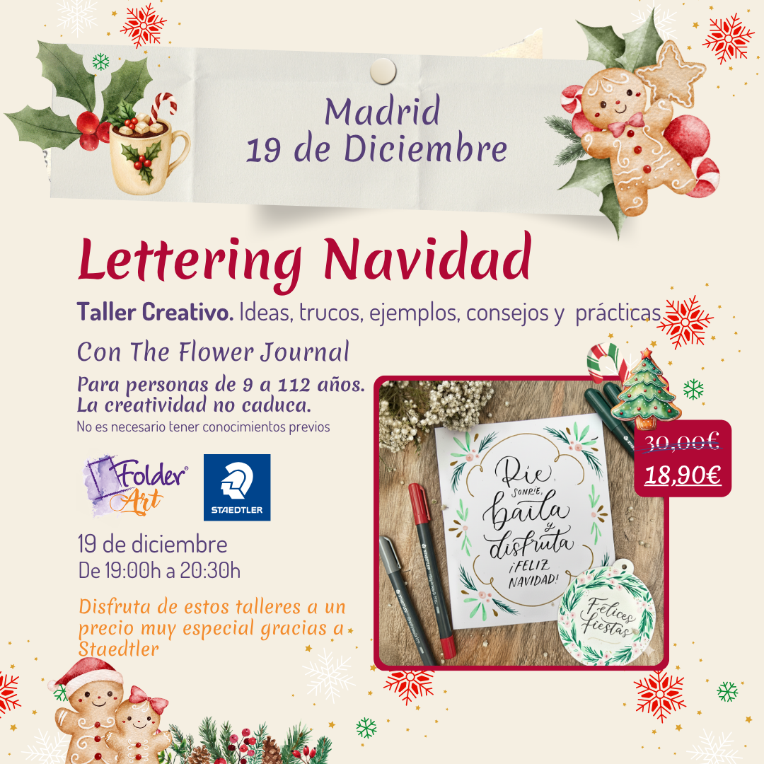 Madrid. Lettering Navidad
